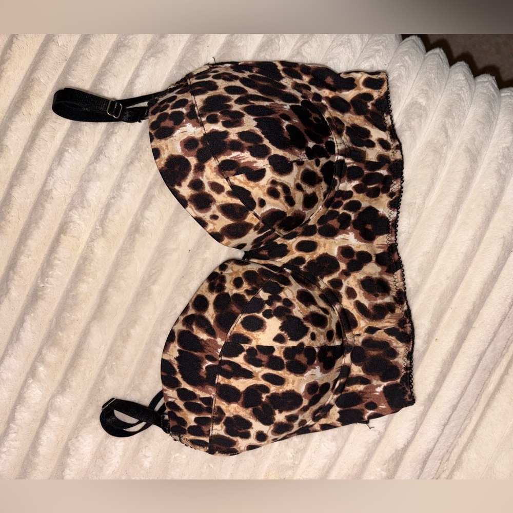bebe Leopard Print Bra